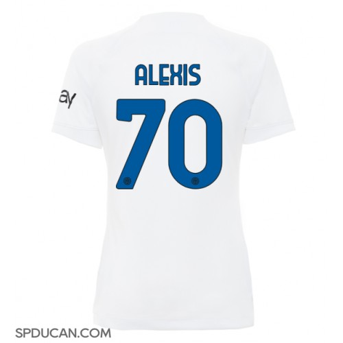 Zenski Nogometni Dres Inter Milan Alexis Sanchez #70 Gostujuci 2023-24 Kratak Rukav